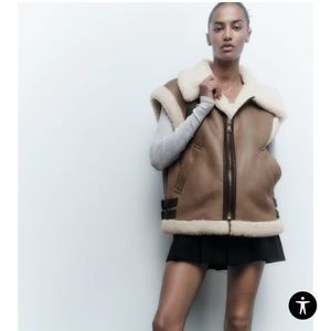 Zara combination fleece vest new with tags